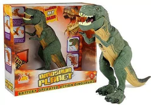 Tyranozaur zielony na baterie - tantis.pl