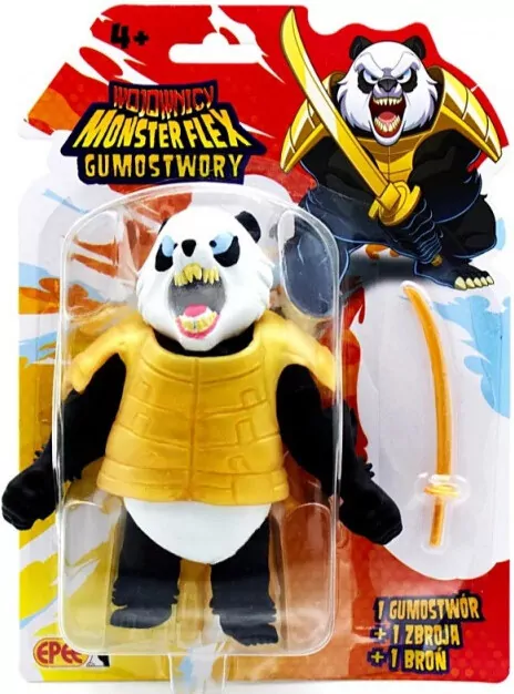Figurka Gumostwory Wojownicy Samuraj-Panda ze złotą kataną - tantis.pl