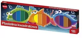 Plastelina kwadratowa 18 kolorów MONA - tantis.pl