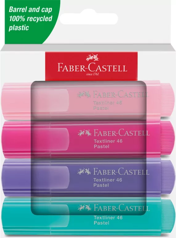 Zakreślacz pastelowy 4 kolory FABER CASTELL - tantis.pl