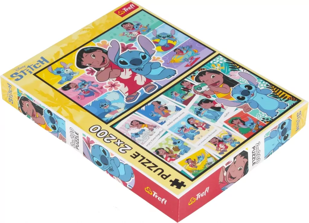 Puzzle 2x200 Wesołe życie Stitcha TREFL - tantis.pl