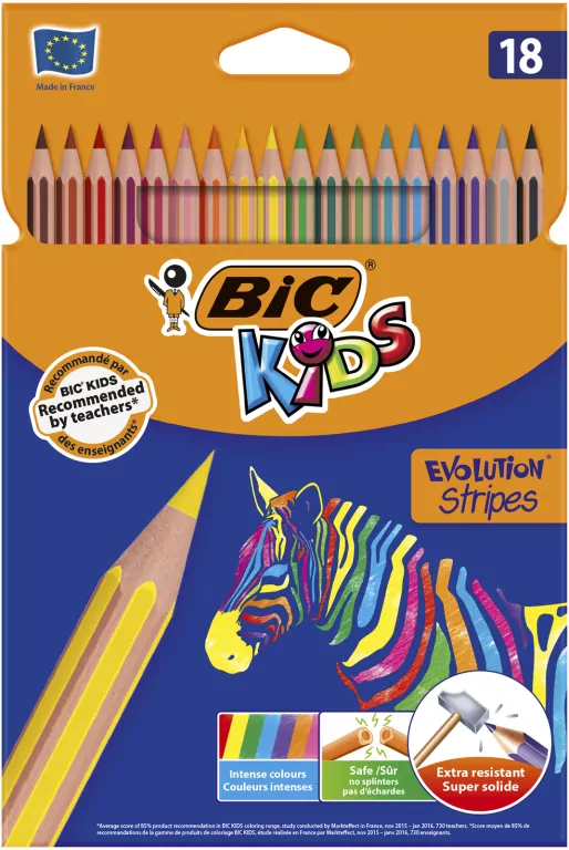 Kredki Eco Evolution Stripes, 18 kolorów - tantis.pl