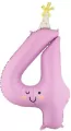 Balon foliowy Cyfra 4 lawendowy 86cm - tantis.pl