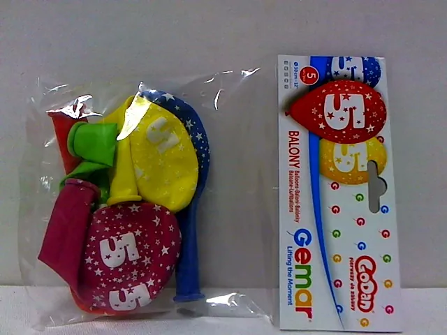 Balon 12 z nadr "5" pastel mix/5 szt. GS110/5 - tantis.pl