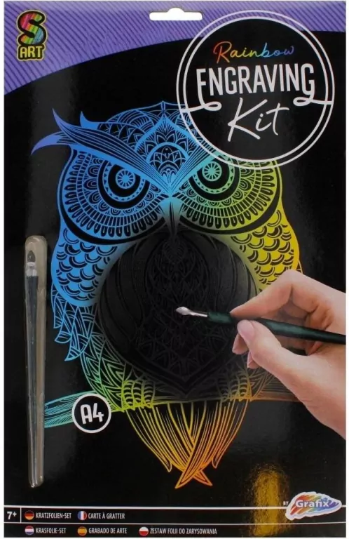 Zestaw artystyczny do zdrapywania A4 mix - tantis.pl