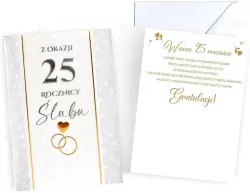 Karnet Rocznica ślubu 25