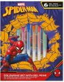 Zestaw piśmienniczy 6 żelowych długopisów z notatnikiem Spiderman SP50060 Kids Euroswan - tantis.pl