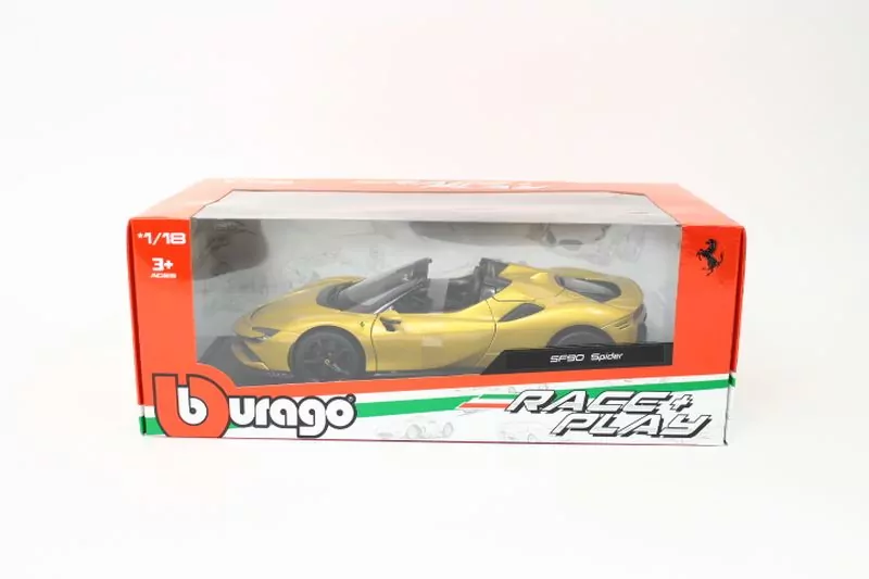 Ferrari SF90 Spider Gold BBURAGO - tantis.pl