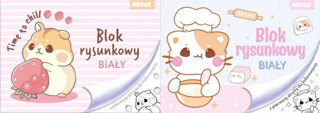 Blok rysunkowy A4/20K biały No name - dziewcz mix - tantis.pl