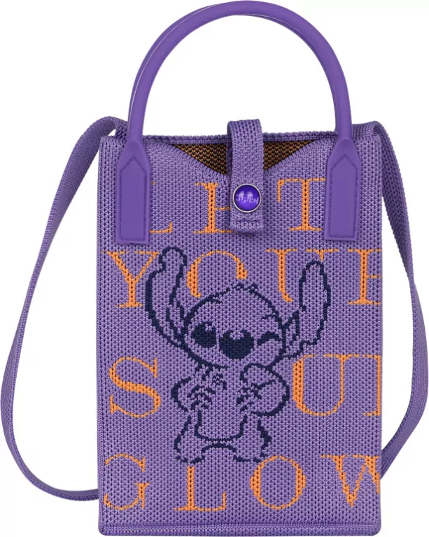 Torebka na ramię Disney Fashion Purple Stitch pastel - tantis.pl