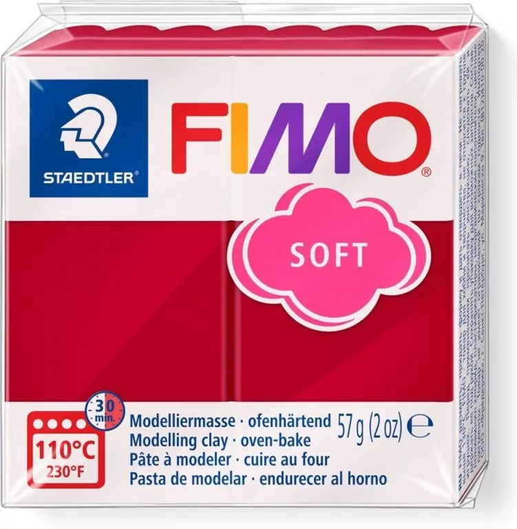 Masa termoutwardzalna Fimo 57g karminowy - tantis.pl