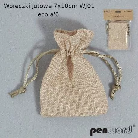 Woreczki jutowe naturalne 7x10cm - tantis.pl