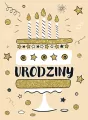 Karnet. Urodziny. Tort - tantis.pl