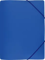 Teczka z gumką szeroka niebieska