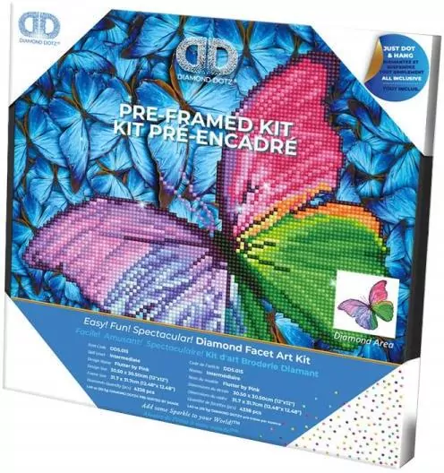 Diamond Dotz Adults Flutter By Pink z ramką - tantis.pl