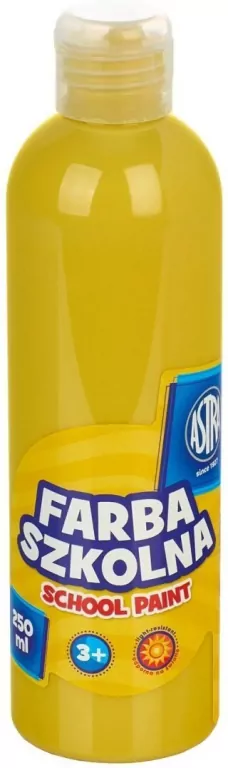 Astra. Farba szkolna naturalna tempera żółta, 250 ml - tantis.pl