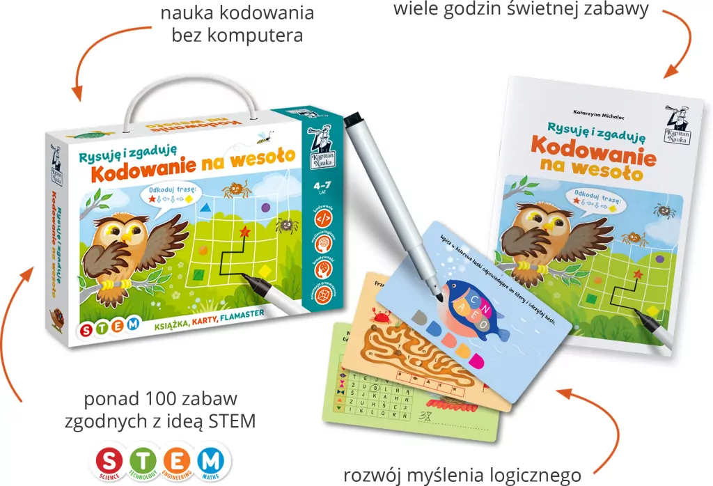 Kodowanie na wesoło. Rysuję i zgaduję. Kapitan Nauka - tantis.pl