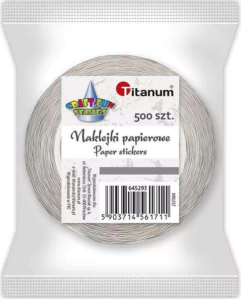 Naklejki papierowe na taśmie Emotikony 25mm 500szt - tantis.pl
