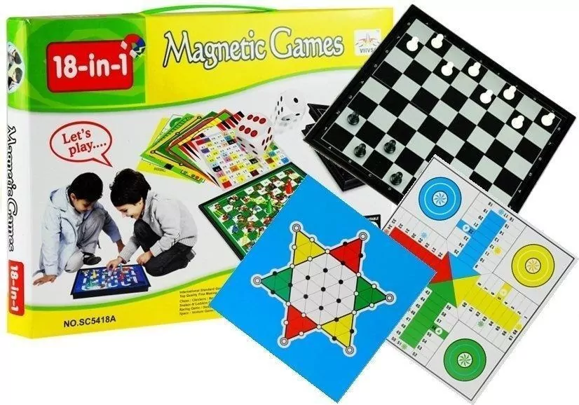 Zestaw gier 18w1 szachy magnetyczne - tantis.pl