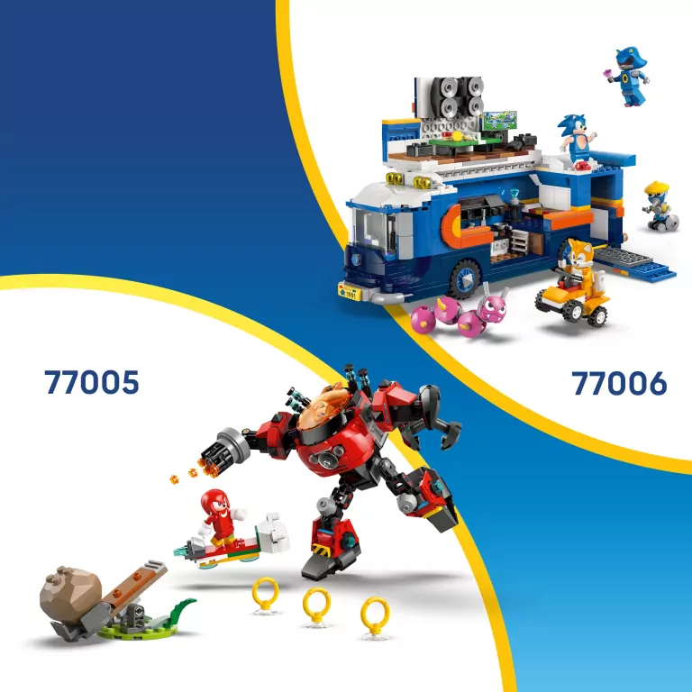 LEGO®Sonic The Hedgehog.  Knuckles kontra Dr. Eggman w mechu Egg Crusher 77005 - tantis.pl