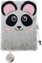 Pamiętnik z kłódką 3D włochacz A5 96k Bambino Panda