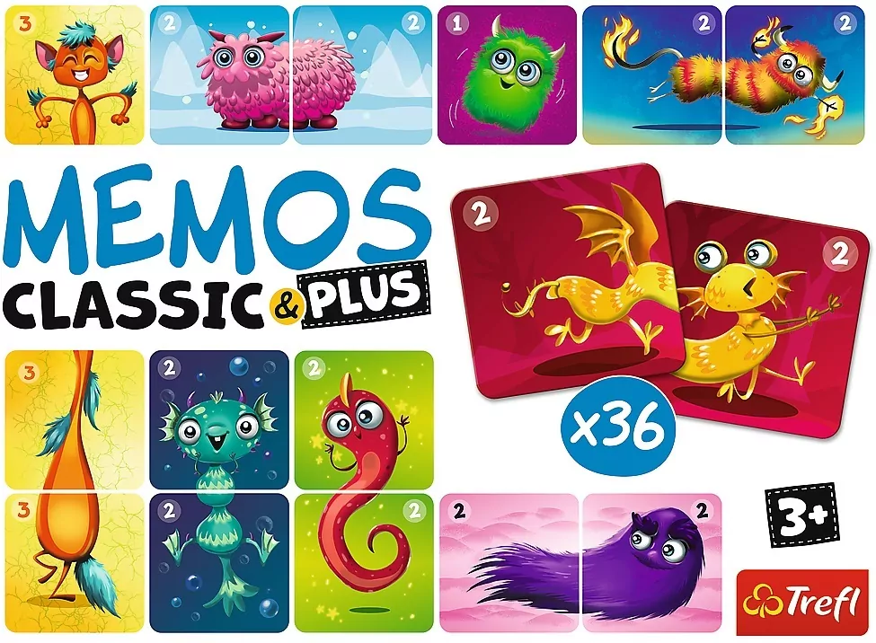 Memo Classic&Plus. Cute monsters - tantis.pl