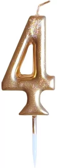 Świeczka urodzinowa "4" złota - tantis.pl