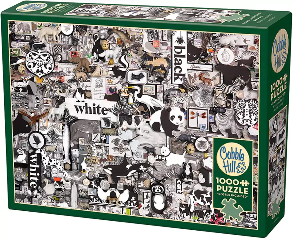 Puzzle 1000. Czarno-białe zwierzęta - tantis.pl