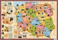 Mapa Polska województwa (plakat)