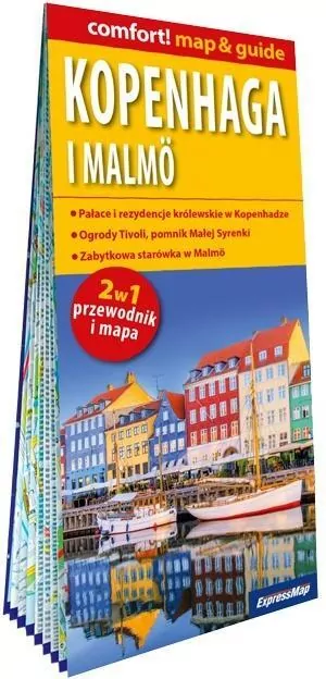 Kopenhaga i Malmo laminowany map&guide 2w1 - tantis.pl