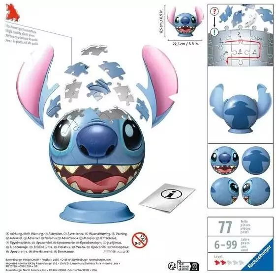 Puzzle 3D Kula. Disney Stitch - tantis.pl