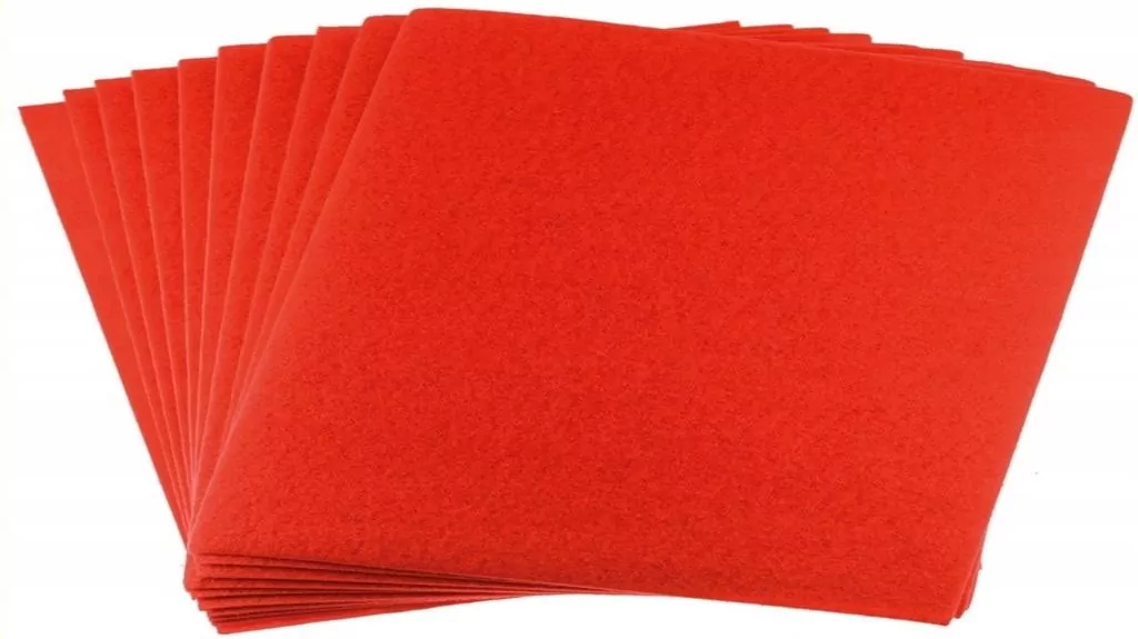 Filc A4 czerwony 1mm, 10 sztuk - tantis.pl