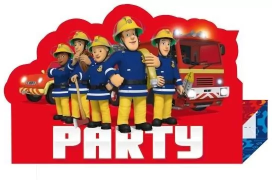 Zaproszenia z kopertami Strażak Sam - tantis.pl