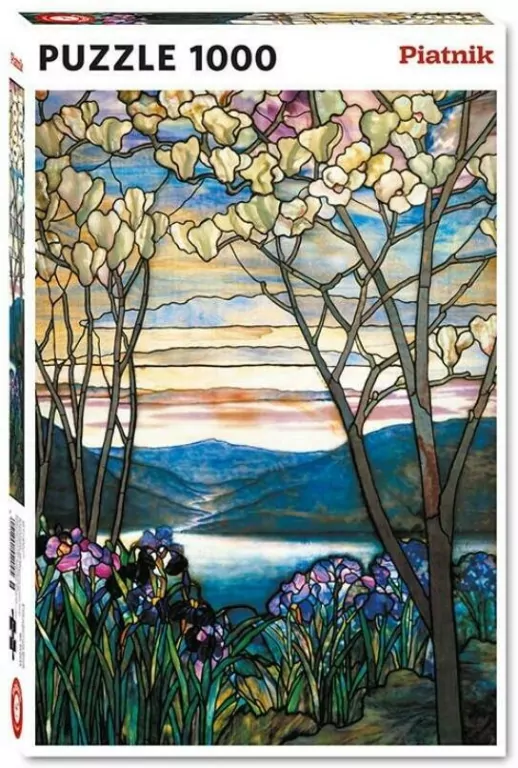 Piatnik. Puzzle, Tiffany, Magnolie i Irysy, 1000 elementow - tantis.pl