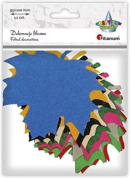 Filcowe liście klonu 100 x 95 mm, mix - tantis.pl