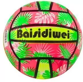 Piłka gumowa jaskrawa we wzorki pomarańczowa 24cm - tantis.pl