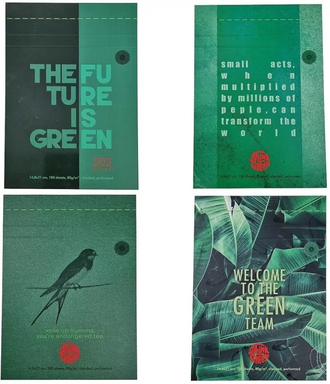 Notatnik Flexi Think Green. A5/100K kratka. 10 sztuk - tantis.pl