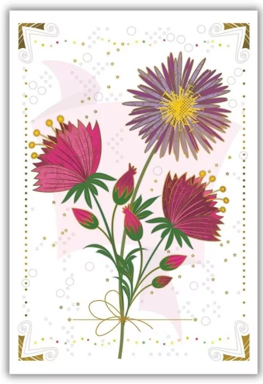 Karnet 12x18cm + koperta Hibiskus - tantis.pl