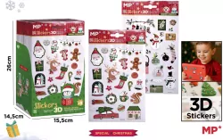 Naklejki świąteczne Boże Narodzenie 3D MIX