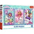 Puzzle 3x80. Kolorowe dni Gabby. 34882 - tantis.pl