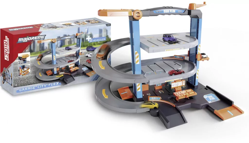 Majorette Garaż City Flex z pojazdami 5szt - tantis.pl
