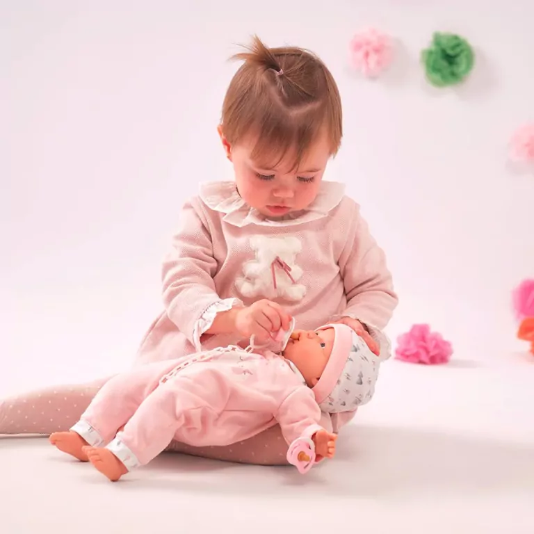 Lalka Bobas Joelle, 38cm miękki brzuszek dziewczynk - tantis.pl