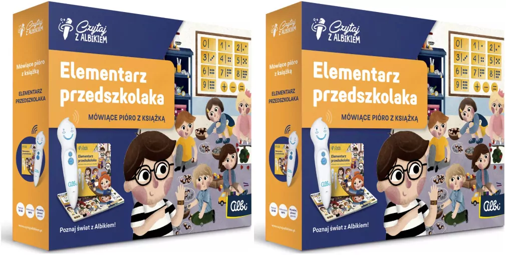 Multipak: Elementarz przedszkolaka. Zestaw z piórem. Czytaj z Albikiem x2 - tantis.pl