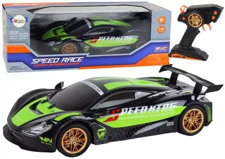 Auto sportowe R/C 1:10 zielono-czarne - tantis.pl