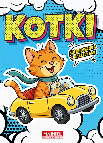 Kolorowanka komiksowa Kotki z naklejkami - tantis.pl