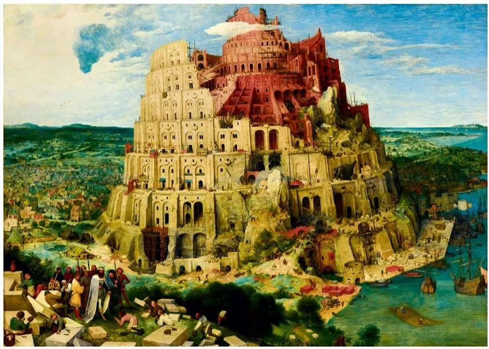 Puzzle 1000 Wieża Babel, Brueghel - tantis.pl