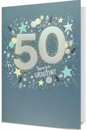 Karnet B6 Urodziny 50 - tantis.pl