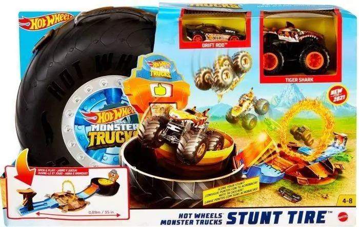 Hot Wheels. Monster Truck, opona Kaskaderska Arena - tantis.pl