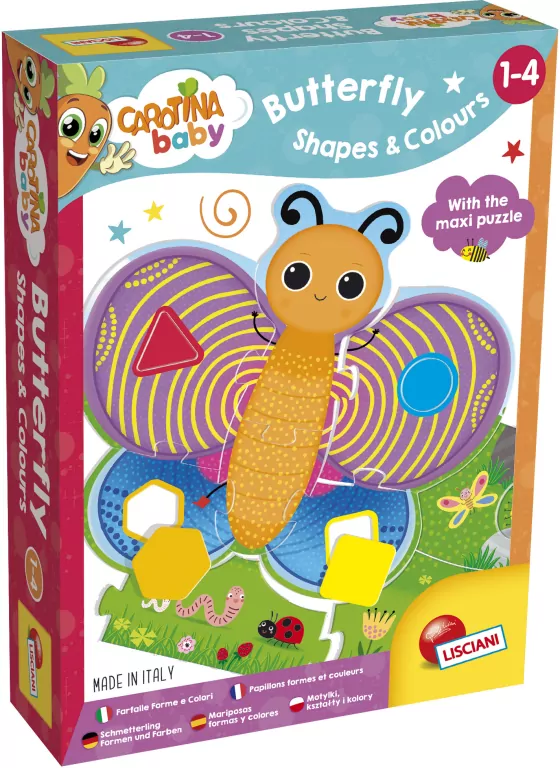 Lisciani. Carotina Baby Motylki, kształty i kolory - tantis.pl