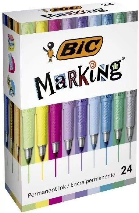 Marker Marking Color pernamentny 24 kolory BIC - tantis.pl